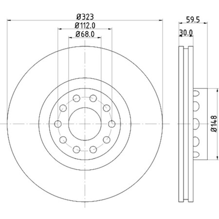Pagid Brakes Brake Disc, 355106702 355106702